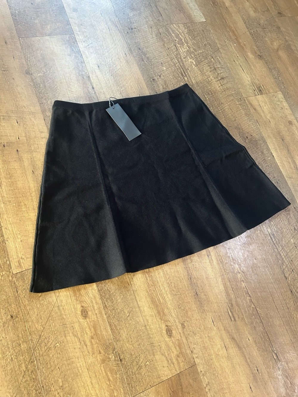 Savage X Fenty Flirty Figure Mini Skirt XL NWT Black Ponte Flare Casual Chic - Picture 7 of 11